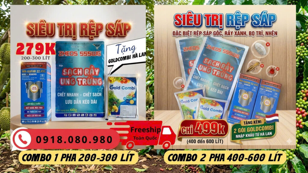 Combo Siêu Trị Rệp Sáp (ZHEOS 555WG + MH-KAFAR 22.4SC)